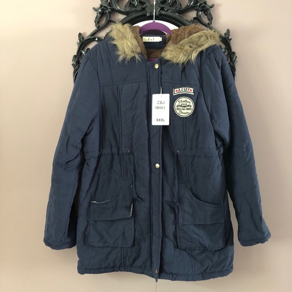 Navy Fleece-Lined Anorak - Picture 3 of 4